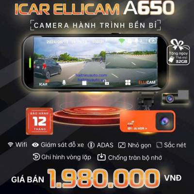 Cămera h&agrave;nh tr&igrave;nh Icar ellicam A650