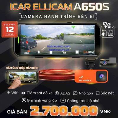 Camera h&agrave;nh tr&igrave;nh Icar ellicam A650S