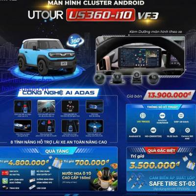 M&agrave;n h&igrave;nh Cluster android US360-j10 VF3