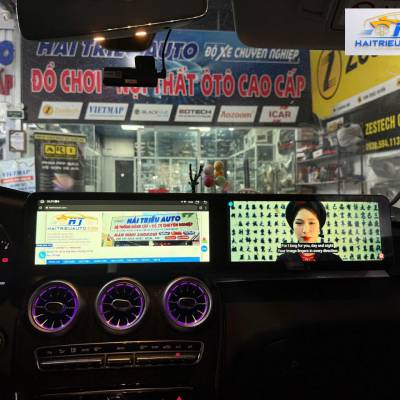 M&agrave;n h&igrave;nh android Omas A12 xe Mercedes C