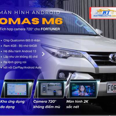M&agrave;n h&igrave;nh android Omas M6 xe Fortuner 