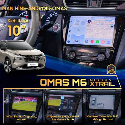 M&agrave;n h&igrave;nh android Omas M6 xe X-TRAIL