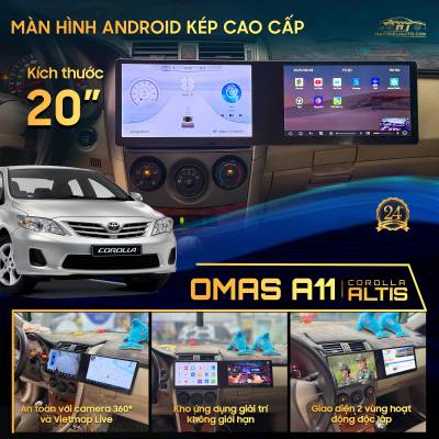 M&agrave;n h&igrave;nh android Omas A11 xe Altis 2010