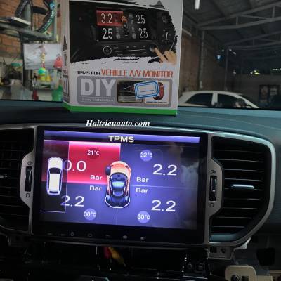 Cảm biến &aacute;p suất lốp t&iacute;ch hợp m&agrave;n h&igrave;nh DVD 