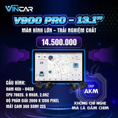 M&agrave;n h&igrave;nh android Vincar V900 PRO