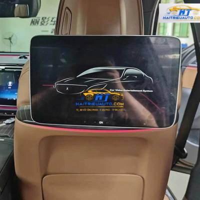 Man h&igrave;nh android gối sau xe Mercedes 