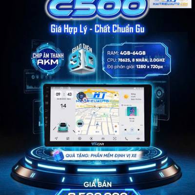 M&agrave;n h&igrave;nh android Vincar C500 